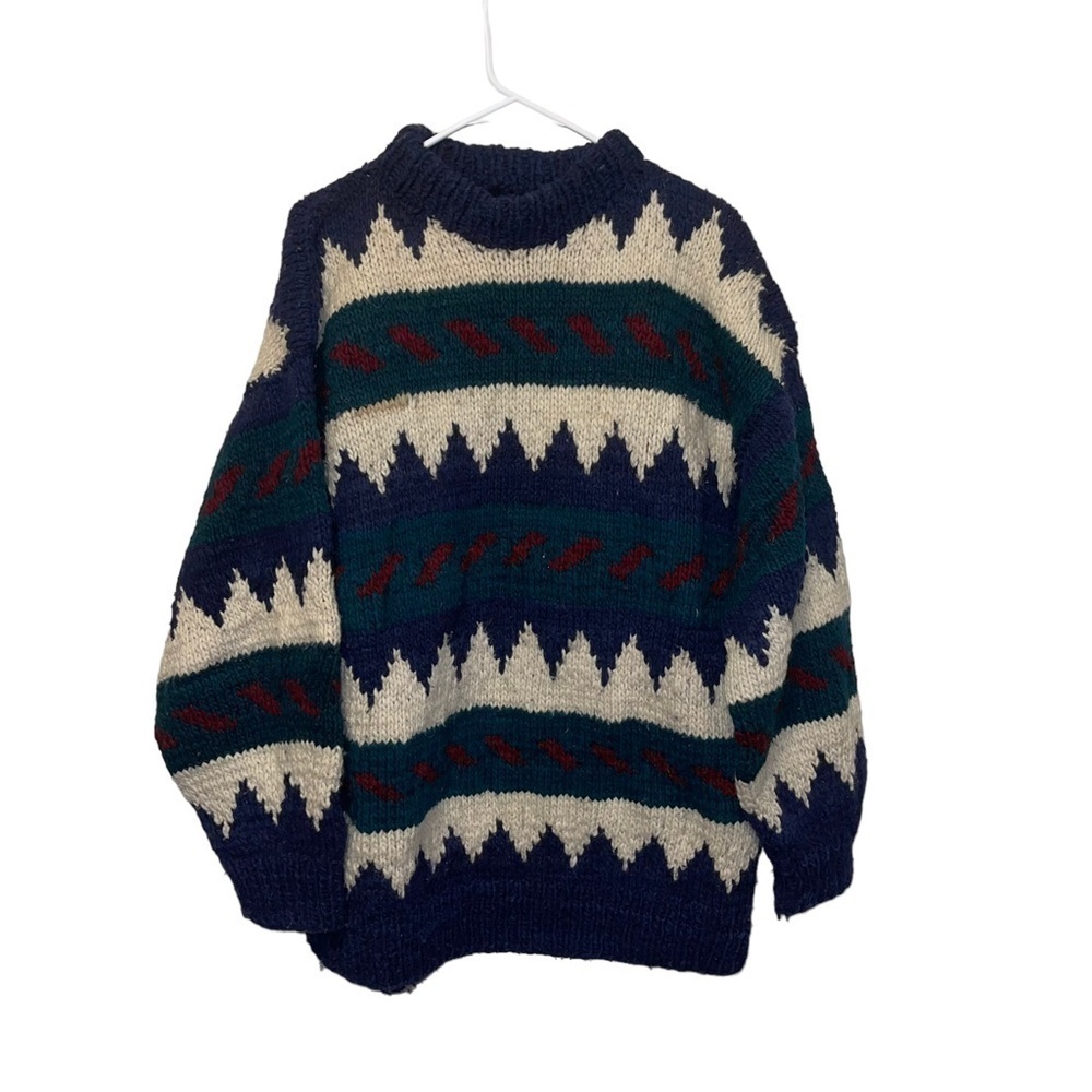Rey Wear Man 100% Wool Sweater Size L